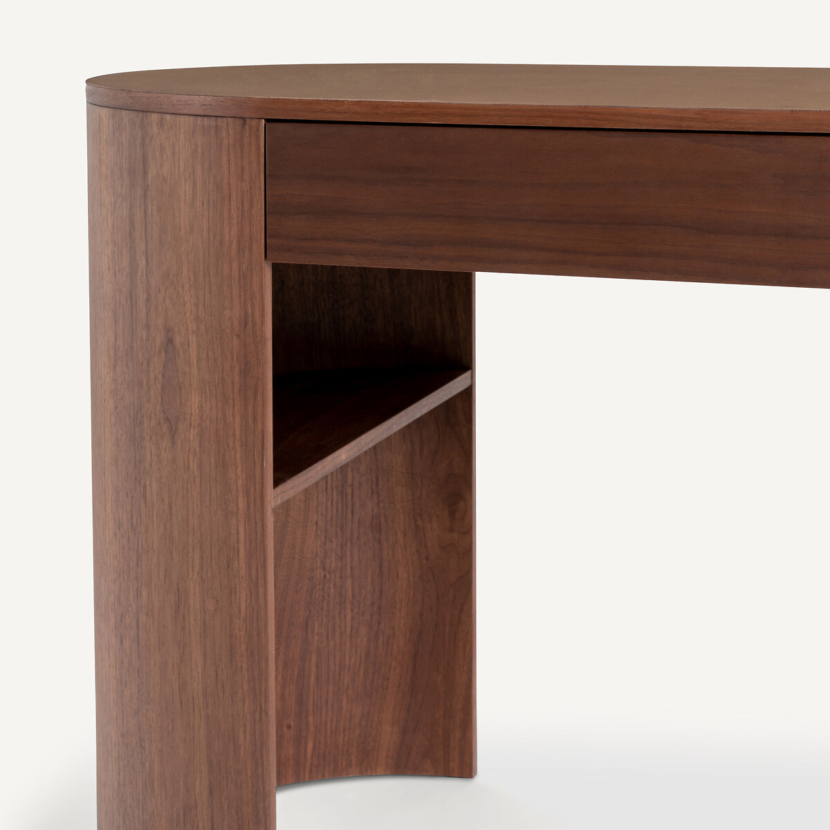 Bureau en plaqué noyer et cuir, Abbas noyer, AM.PM