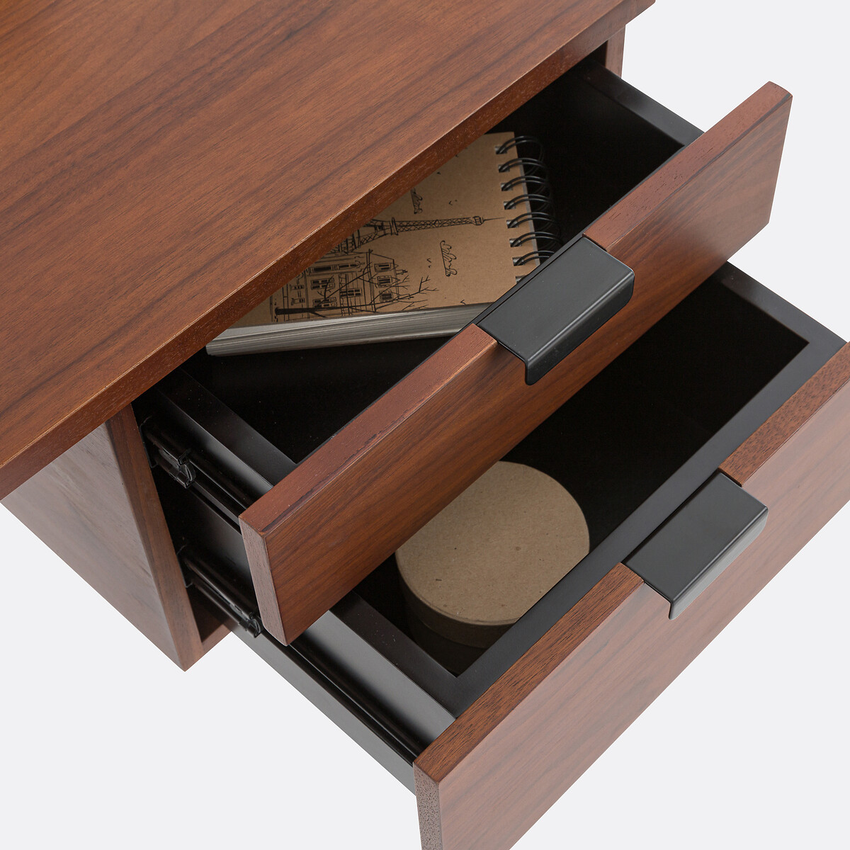 Bureau-wandrek, Watford zwart/notenhout tint, LA REDOUTE INTERIEURS