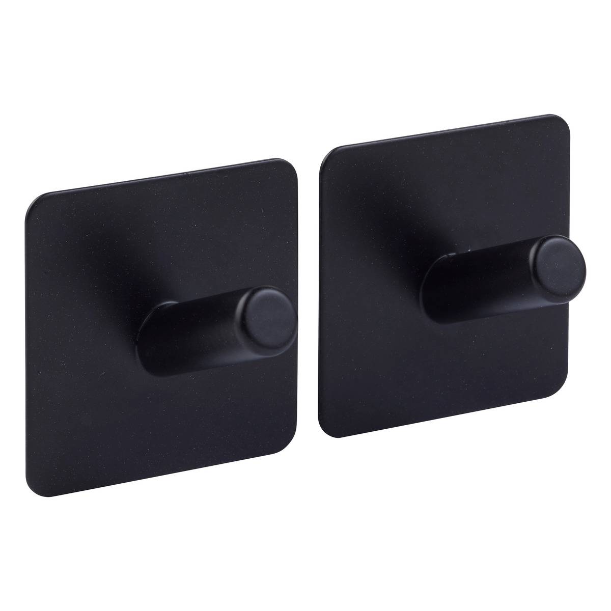 Lot de 2 patères adhésives STIKY noir, 5FIVE SIMPLY SMART