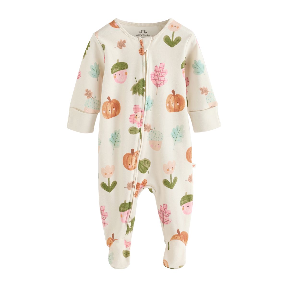 Dors-bien à zip double sens bébé, lot de 3 gland vert sauge, NEXT