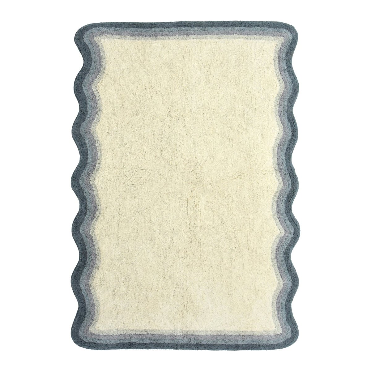 Tapis enfant en coton BISCUIT bleu naturel, AFK LIVING