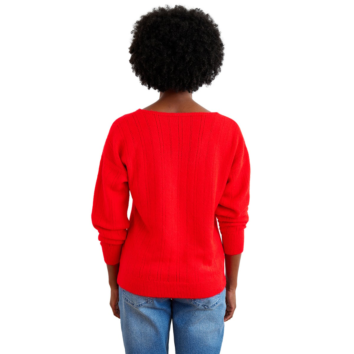Pull col V grossesse en maille mousseuse fantaisie grenadine, VERTBAUDET