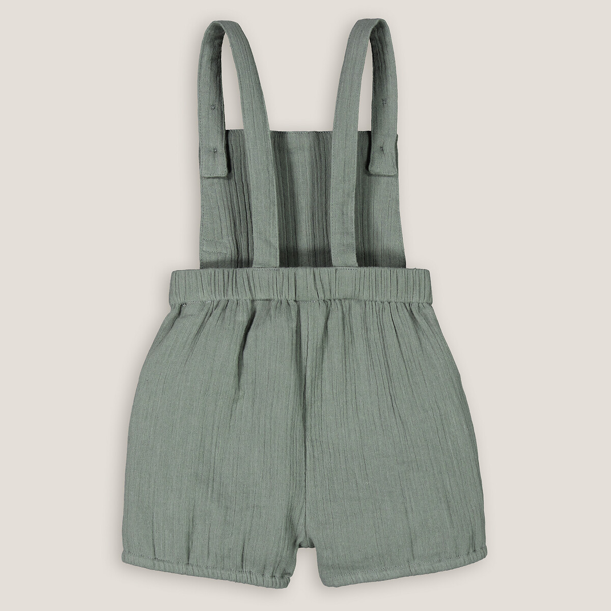 Peto corto de gasa de algodón verde oscuro, LA REDOUTE COLLECTIONS
