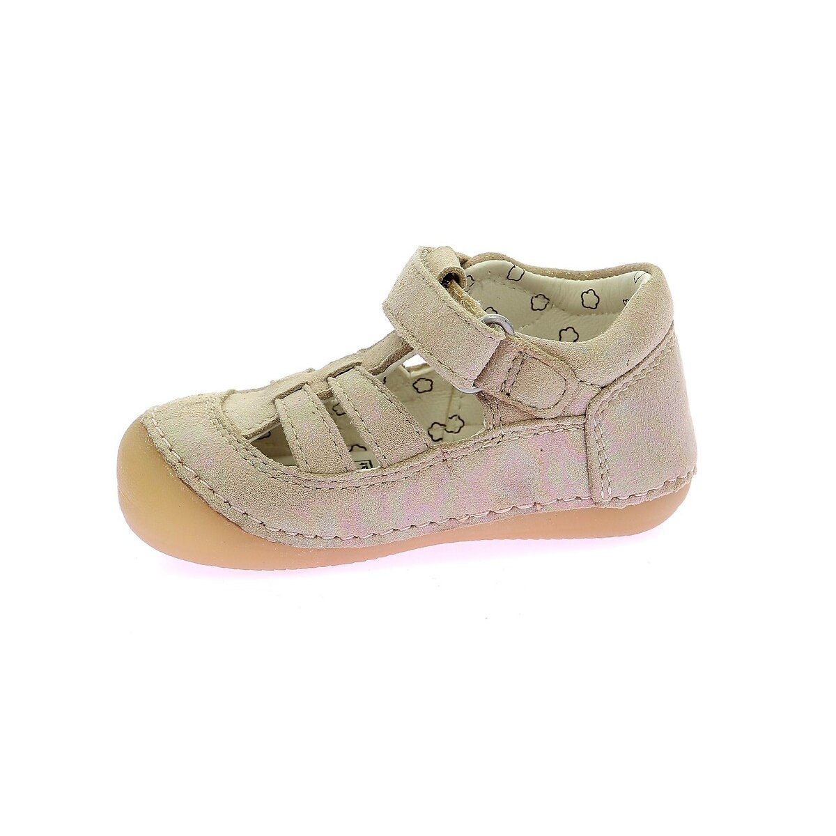 Sandálias fechadas em pele SUSHY rosa irisado, KICKERS