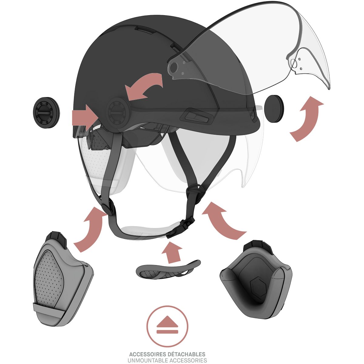 Casque Style rose taille M rose, CASR