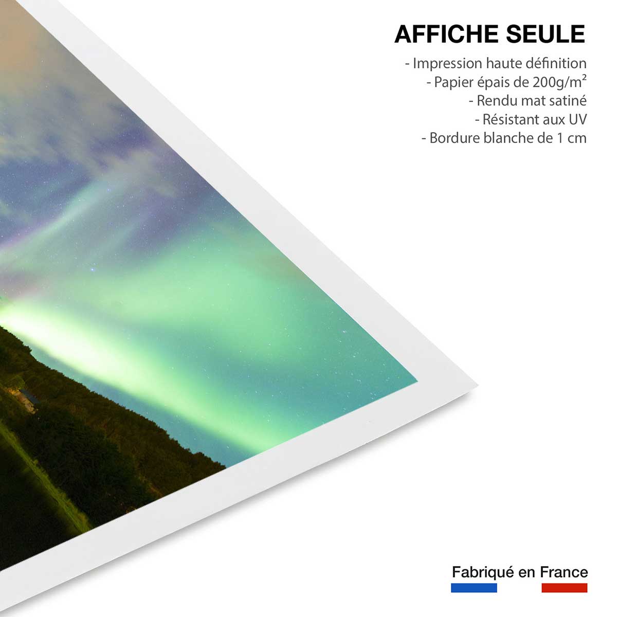 Affiche paysage norwayliht lofoten affiche seule, HEXOA