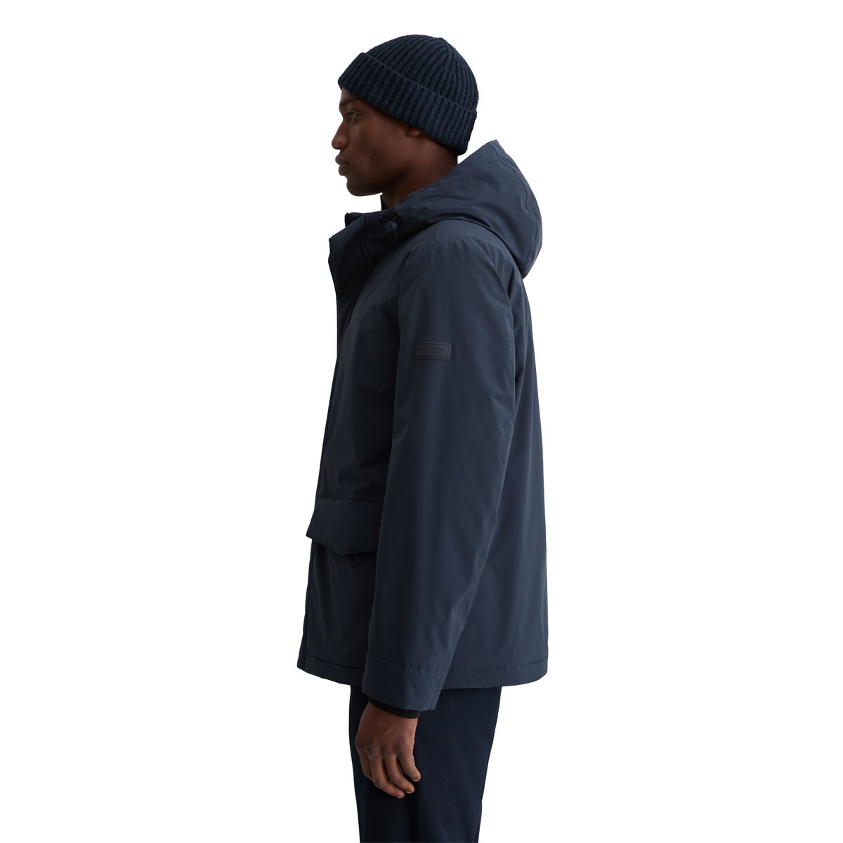 Veste à capuche MOP x Function en matériau Performance imperméable bleu foncé, MARC O'POLO