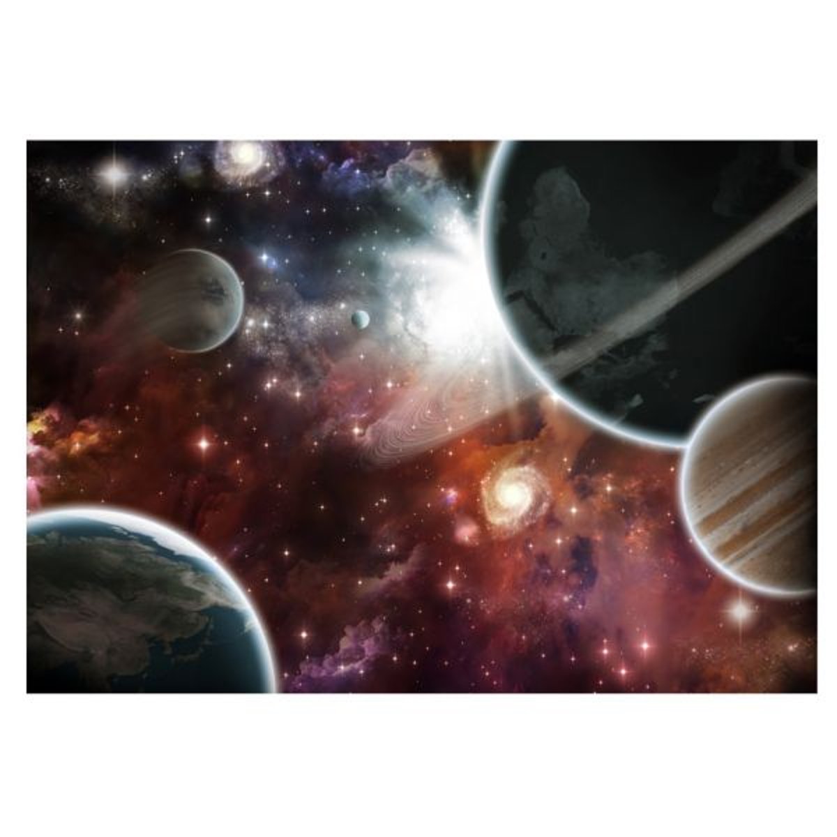 Papier peint intissé panoramique Paysage Walk in Space noir, EDEN