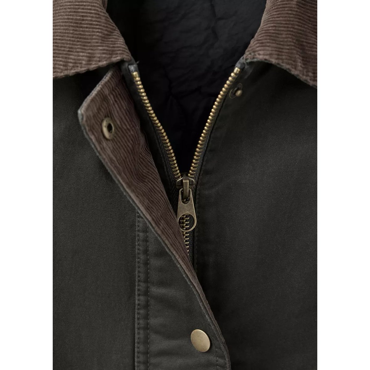 Parka coton en velours côtelé vert moyen, MANGO TEEN
