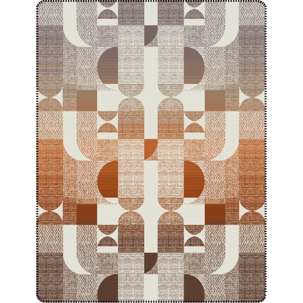 Plaid coton mélangé TEXTURES argile, GARNIER THIEBAUT