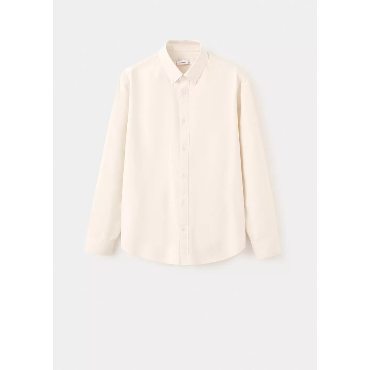 Chemise 100 % coton Oxford jaune pastel, MANGO MAN