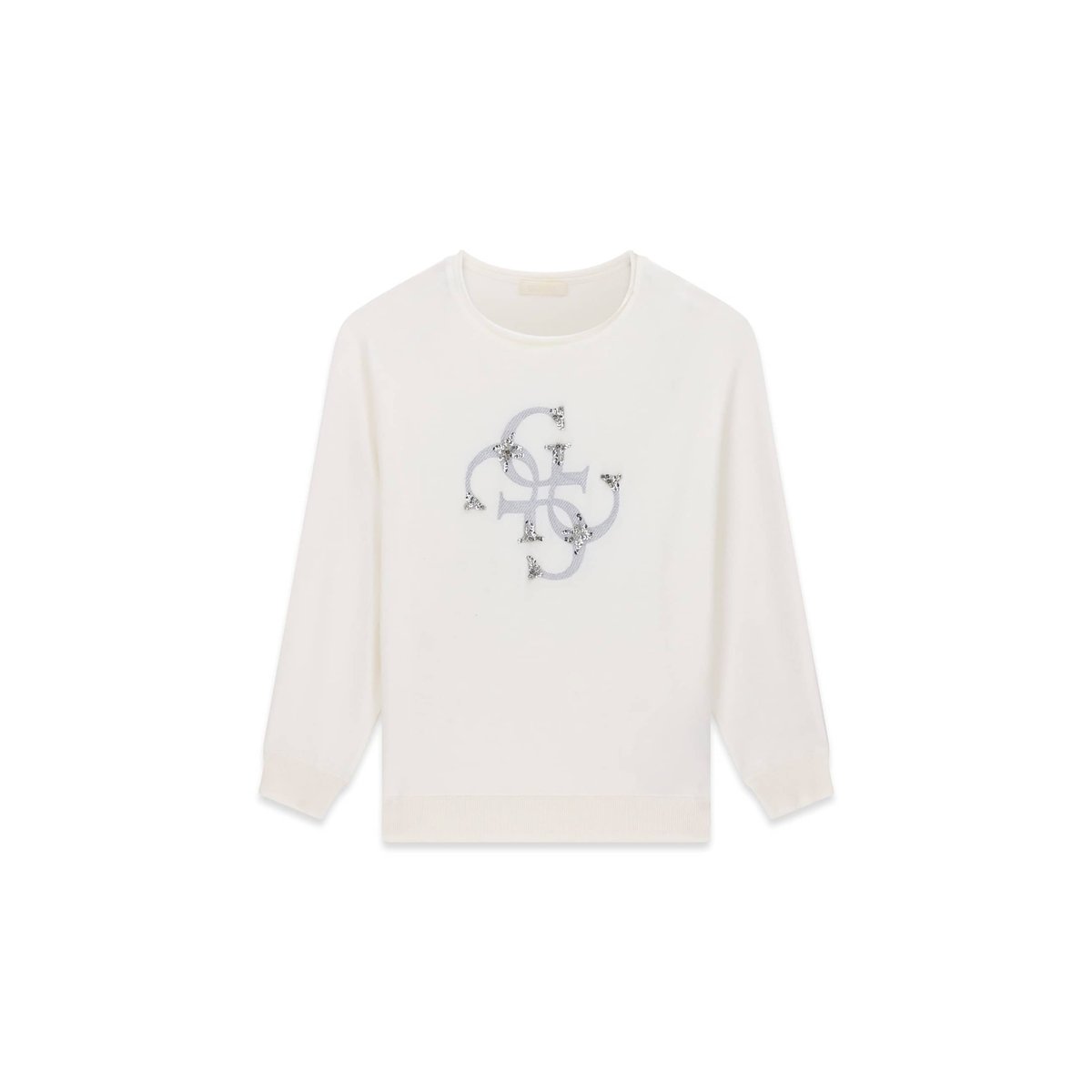 Sweatshirt Avec Logo 4G crème, GUESS