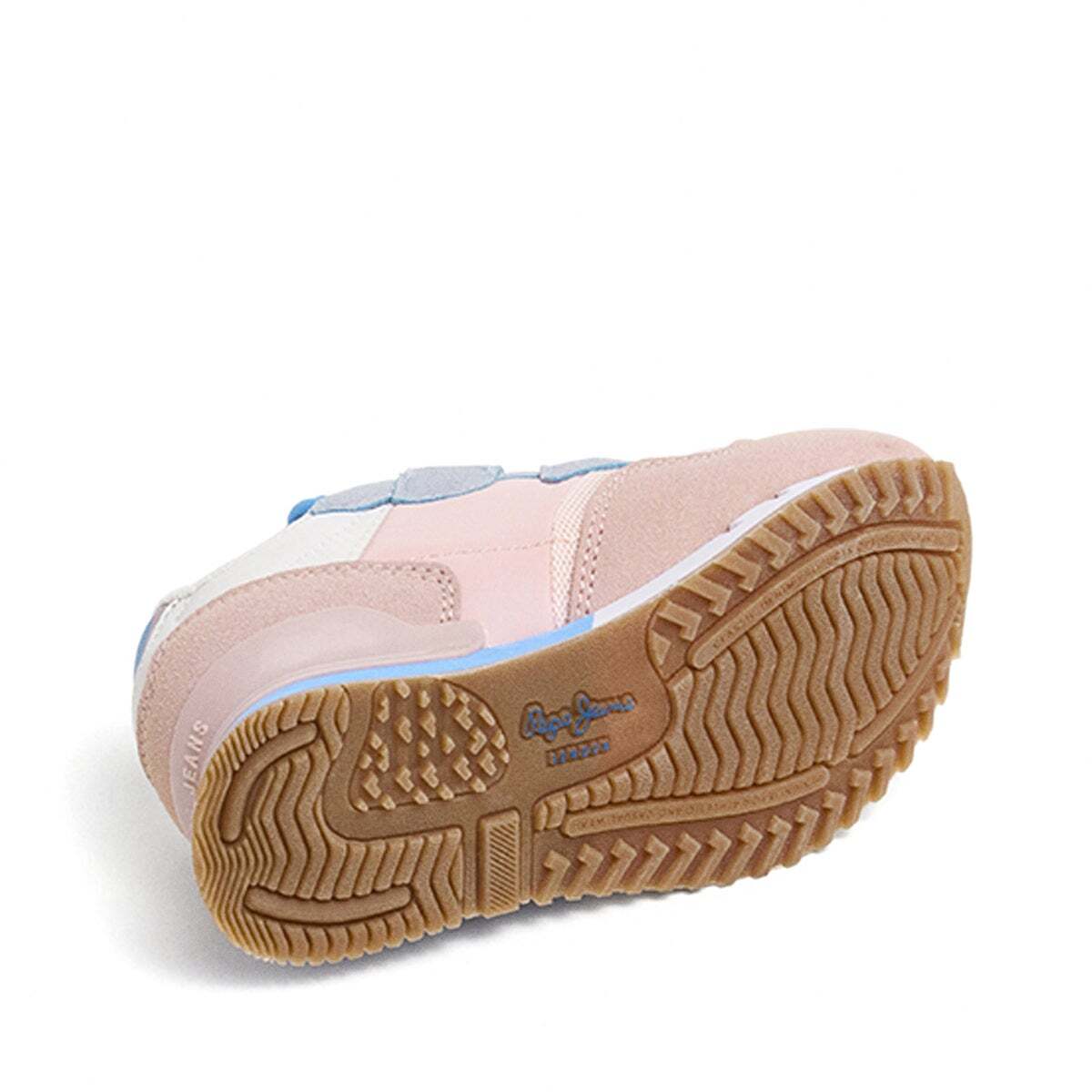 Baskets À Fermeture Velcro orange pêche noire, PEPE JEANS