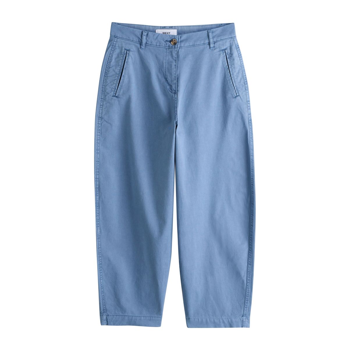 Pantalon chino barrel bleu, NEXT