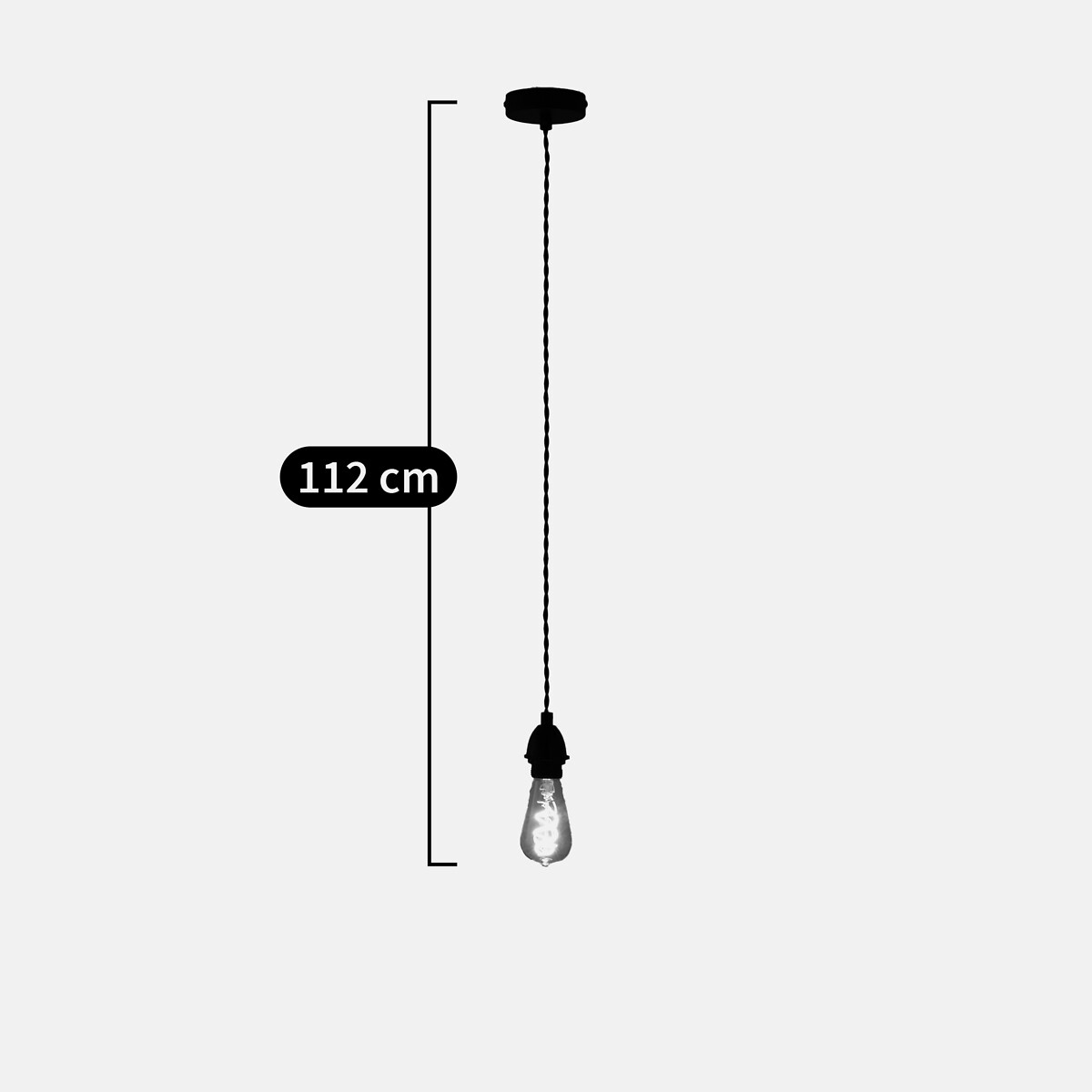 Câble électrique pour suspension E27, Baulind noir/laiton, LA REDOUTE INTERIEURS