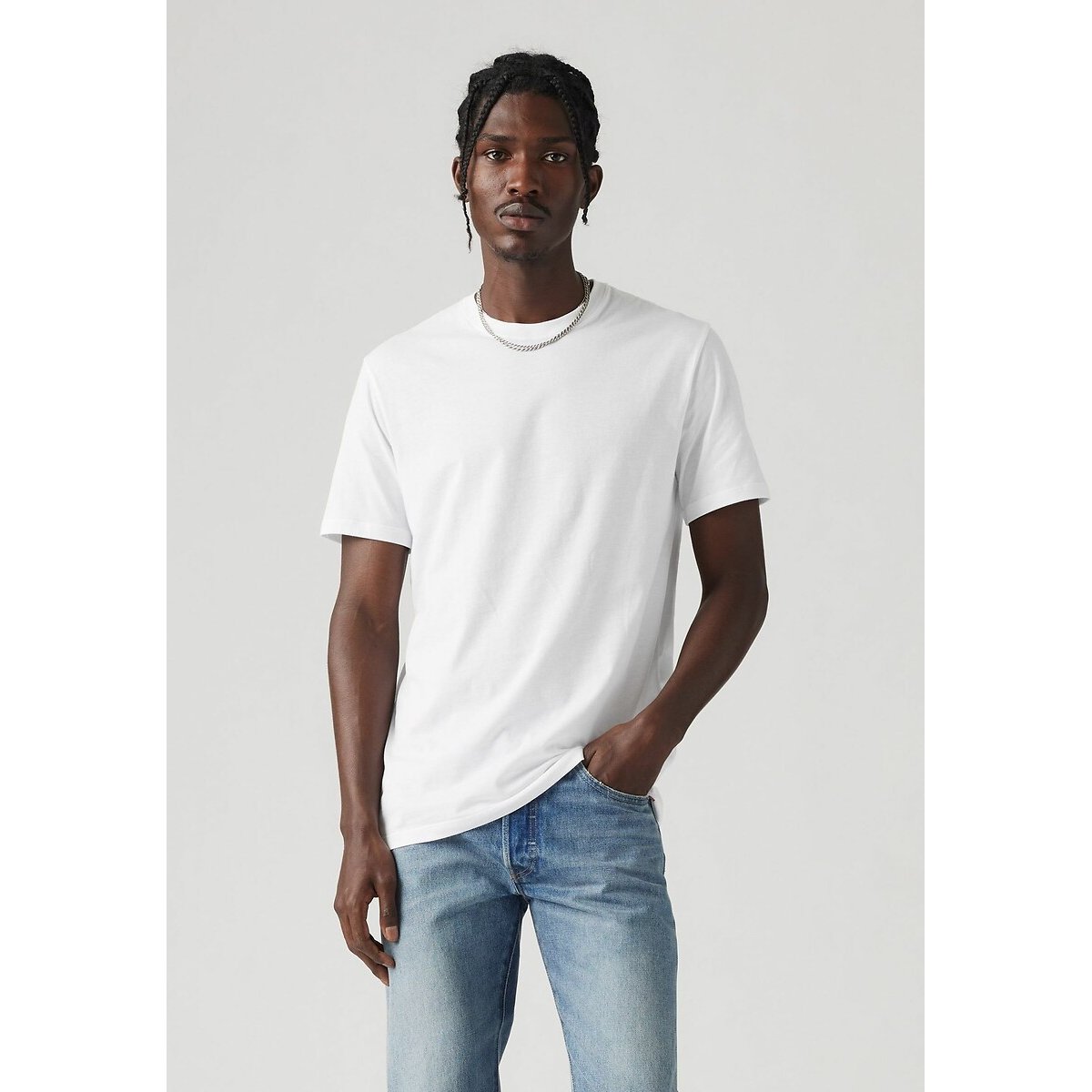Lote de 2 t-shirts slim, gola redonda branco, LEVI'S