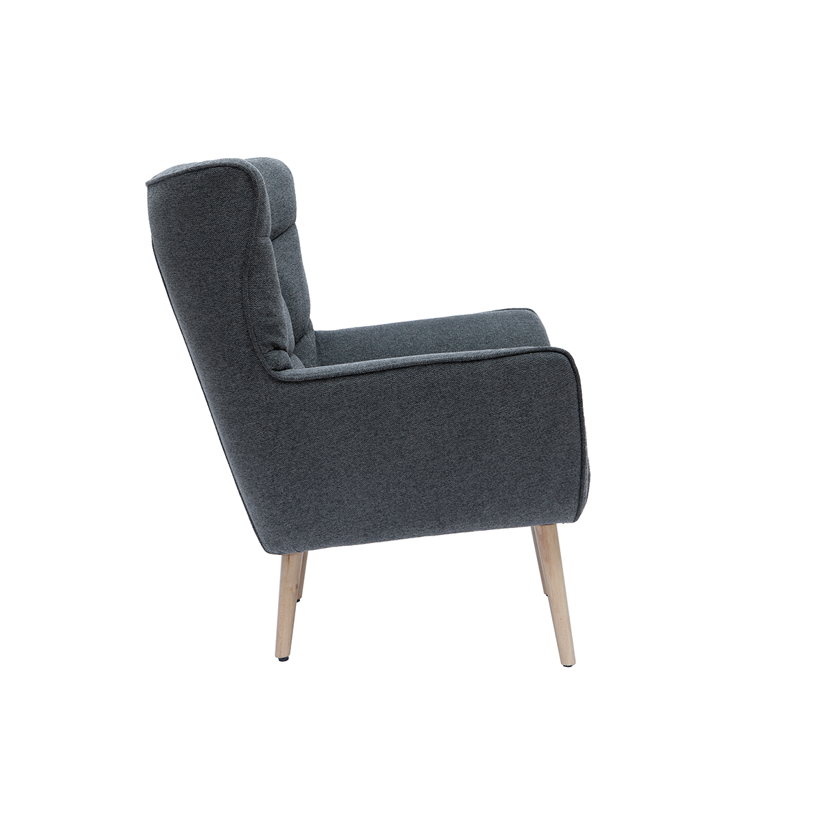 Fauteuil scandinave AVERY gris foncé, MILIBOO