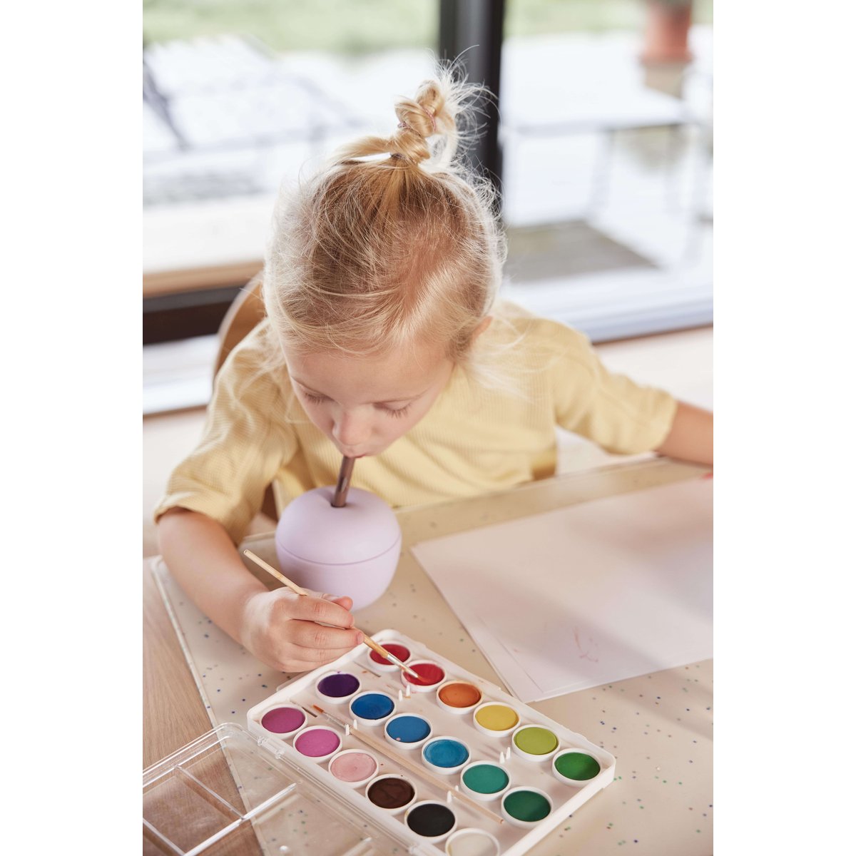 Sets de table en silicone à pois MINI beige, OYOY LIVING DESIGN
