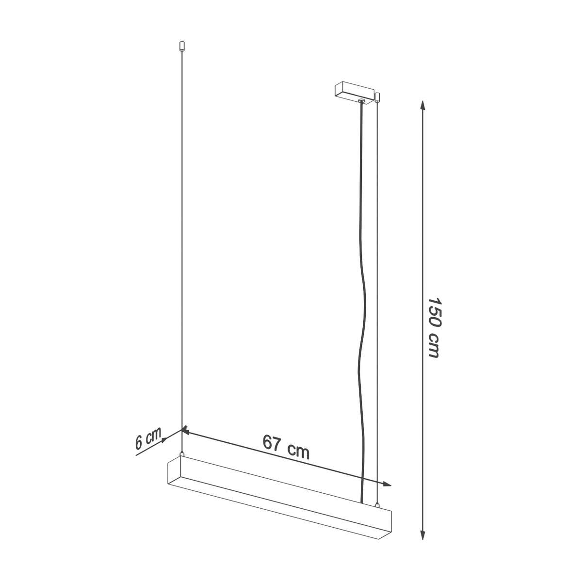 Suspension Aluminium Blanc LED 1 Pinne blanc, EDEN