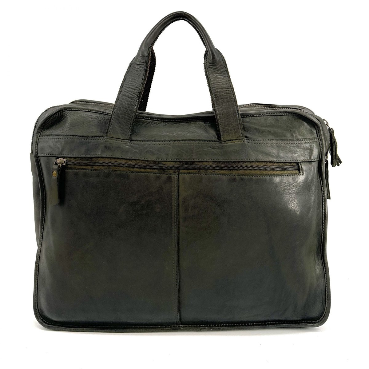 Sacoche en cuir vintage KENOBI kaki, OH MY BAG