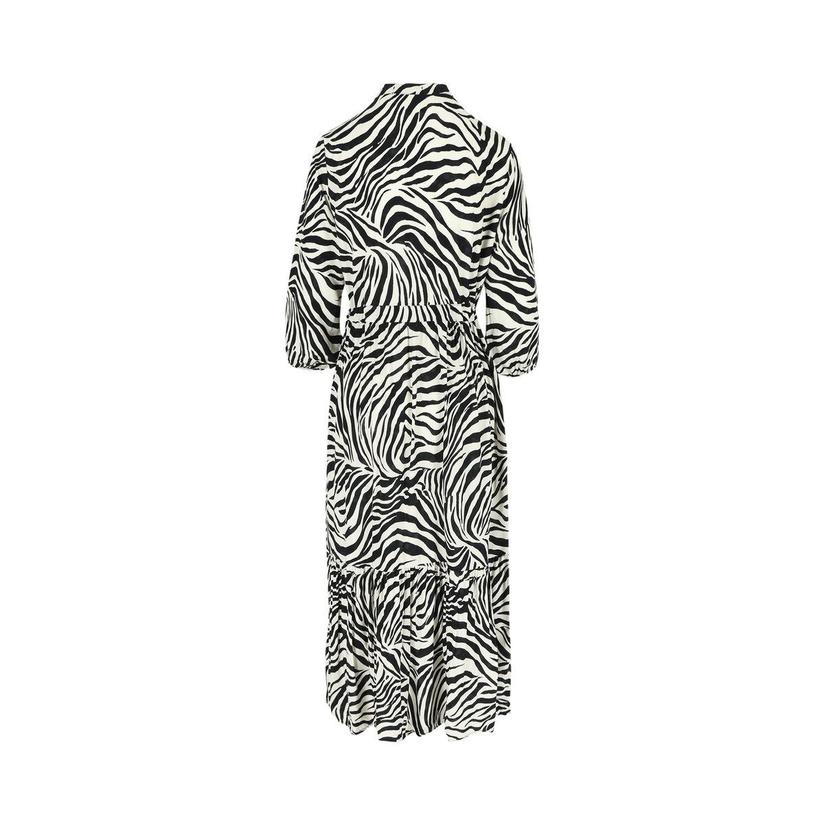 Robe longue à imprimé zèbre noir, LOLALIZA