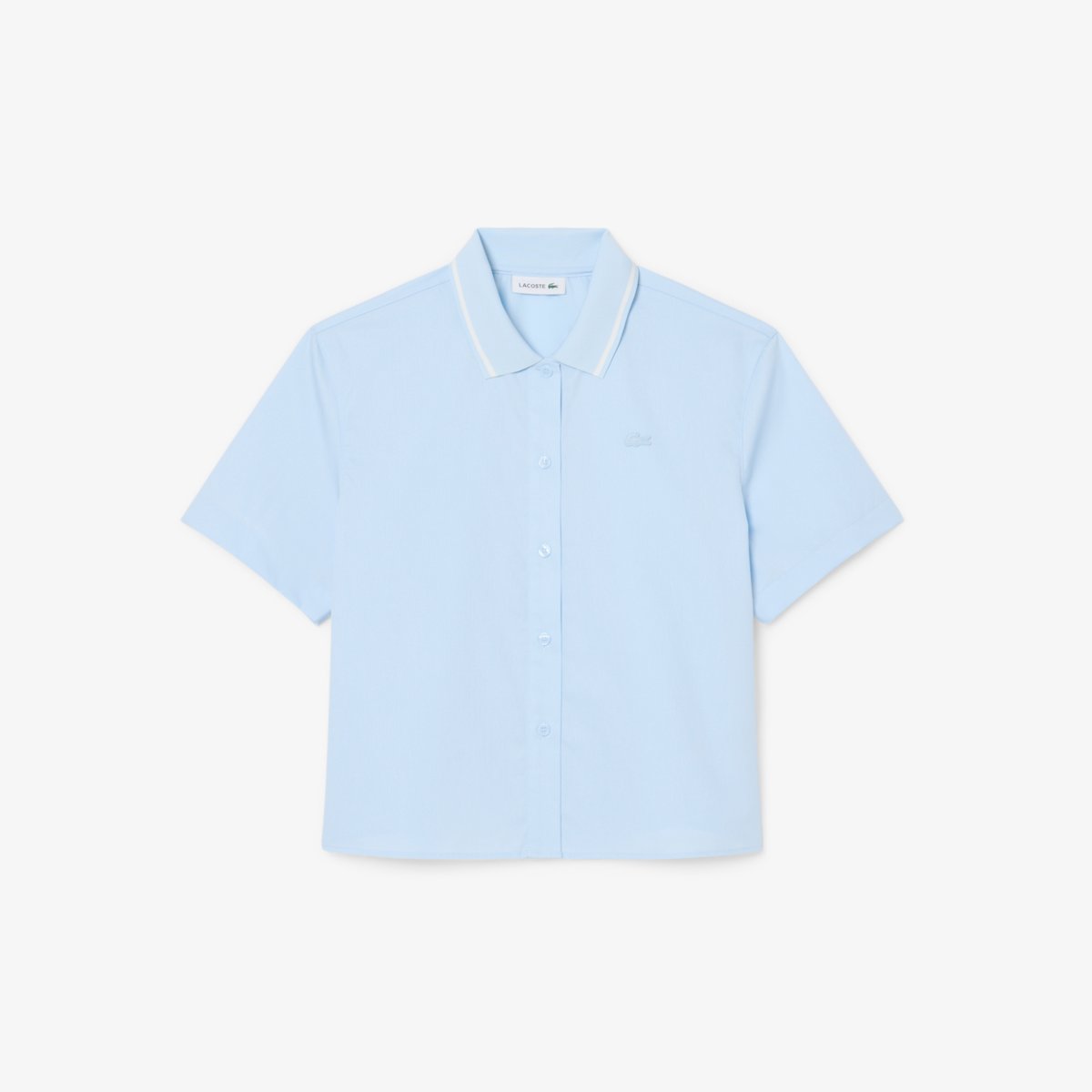 Chemise effet Petit Piqué oversize bleu-t01, LACOSTE