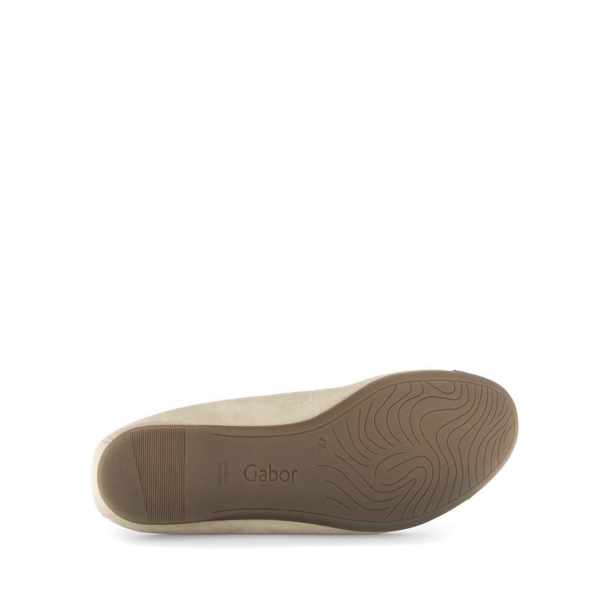 Ballerines en cuir à talon décroché beige velours, GABOR
