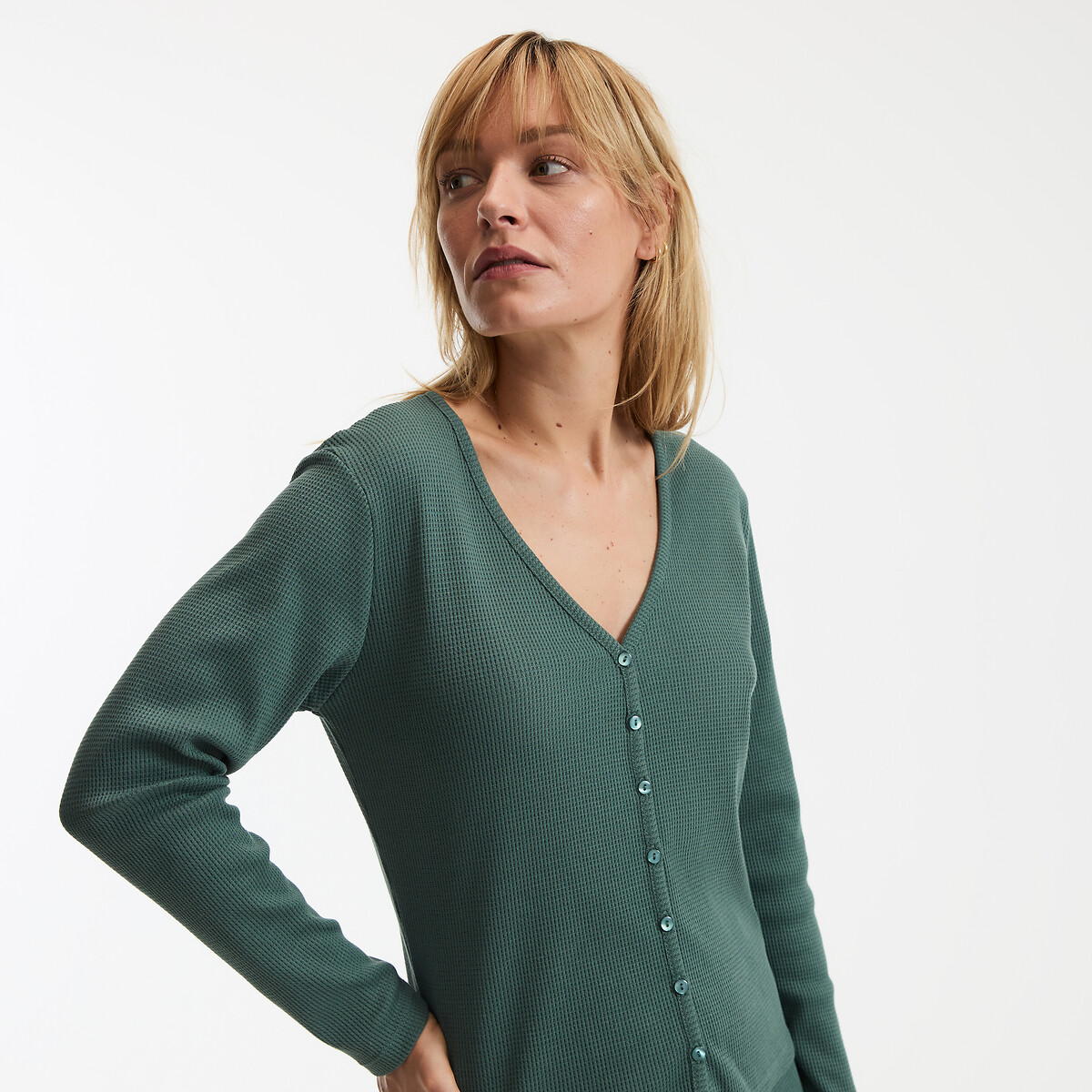 Pyjama in honingraattricot groen  , LA REDOUTE COLLECTIONS
