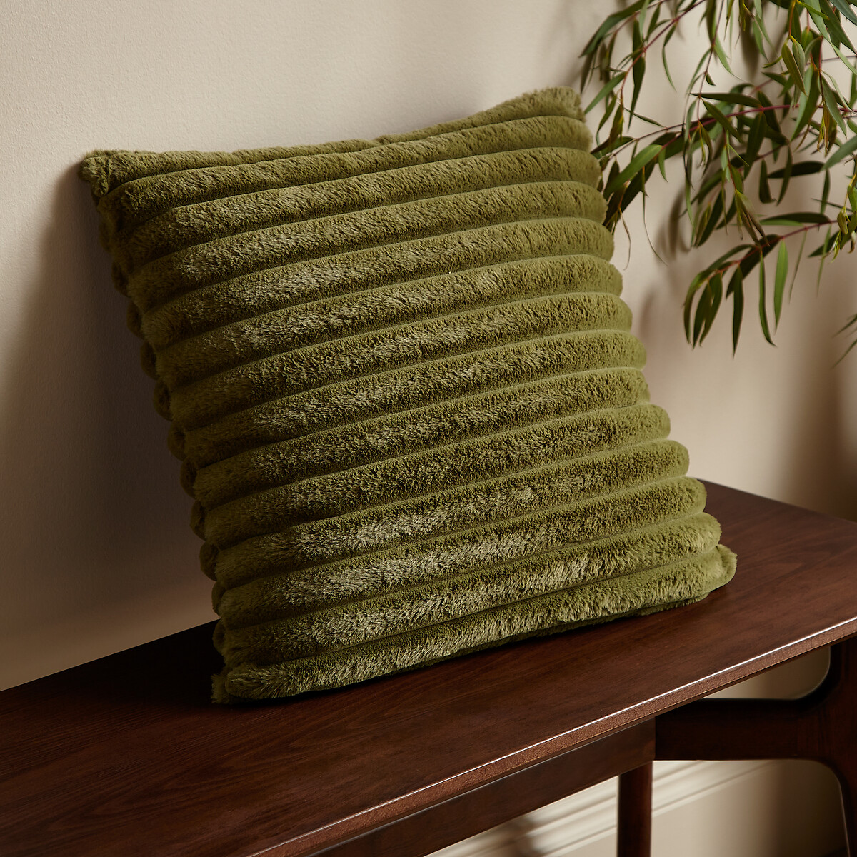 Cosy ribbed cushion cover Catherine Lansfield La Redoute