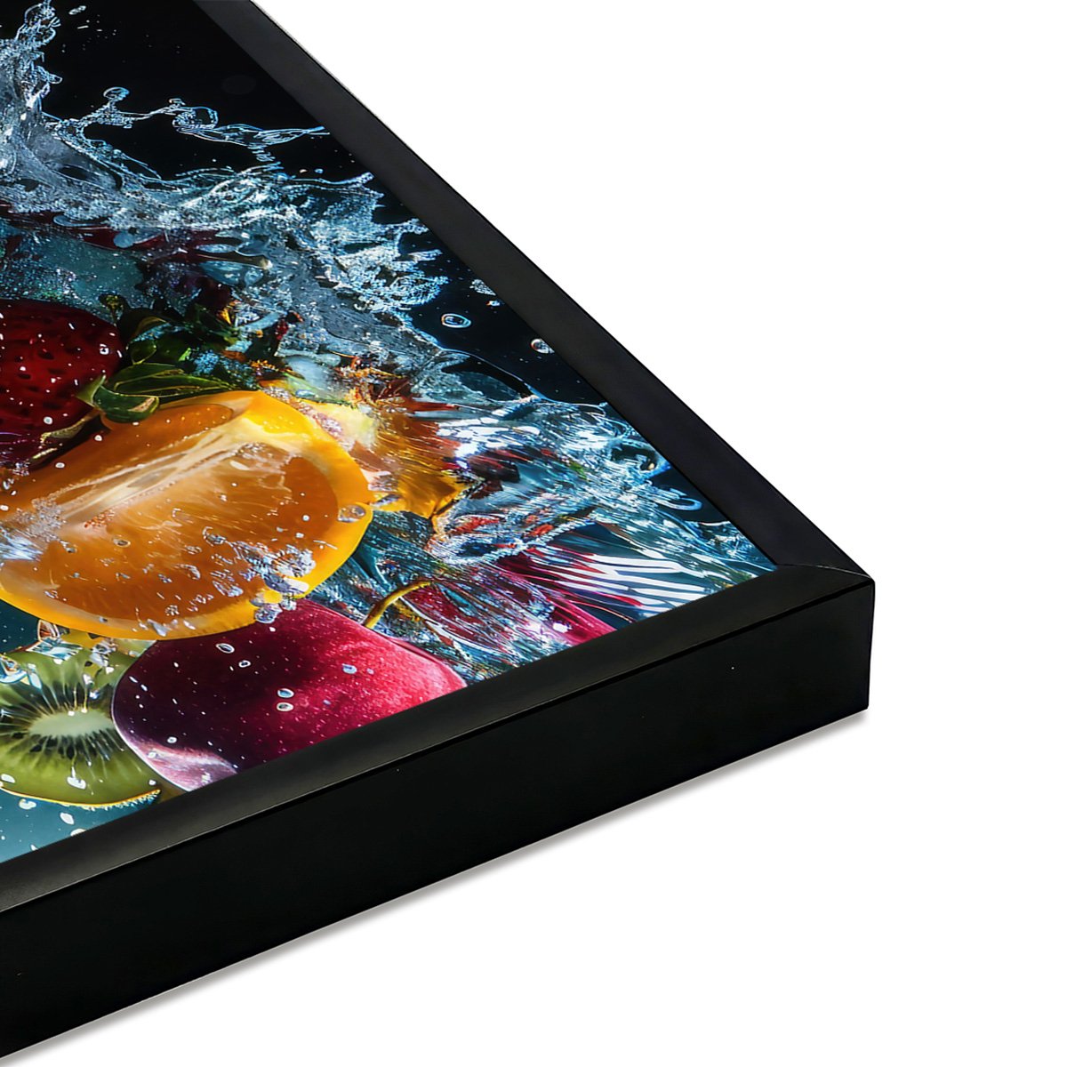 Affiche encadrée fruits intense affiche + cadre en métal - noir, HEXOA