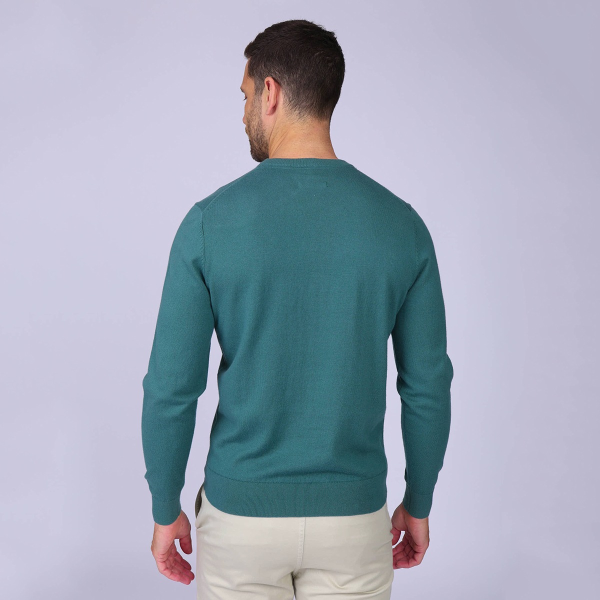 Pull Erwann bleu petrole, MISE AU GREEN