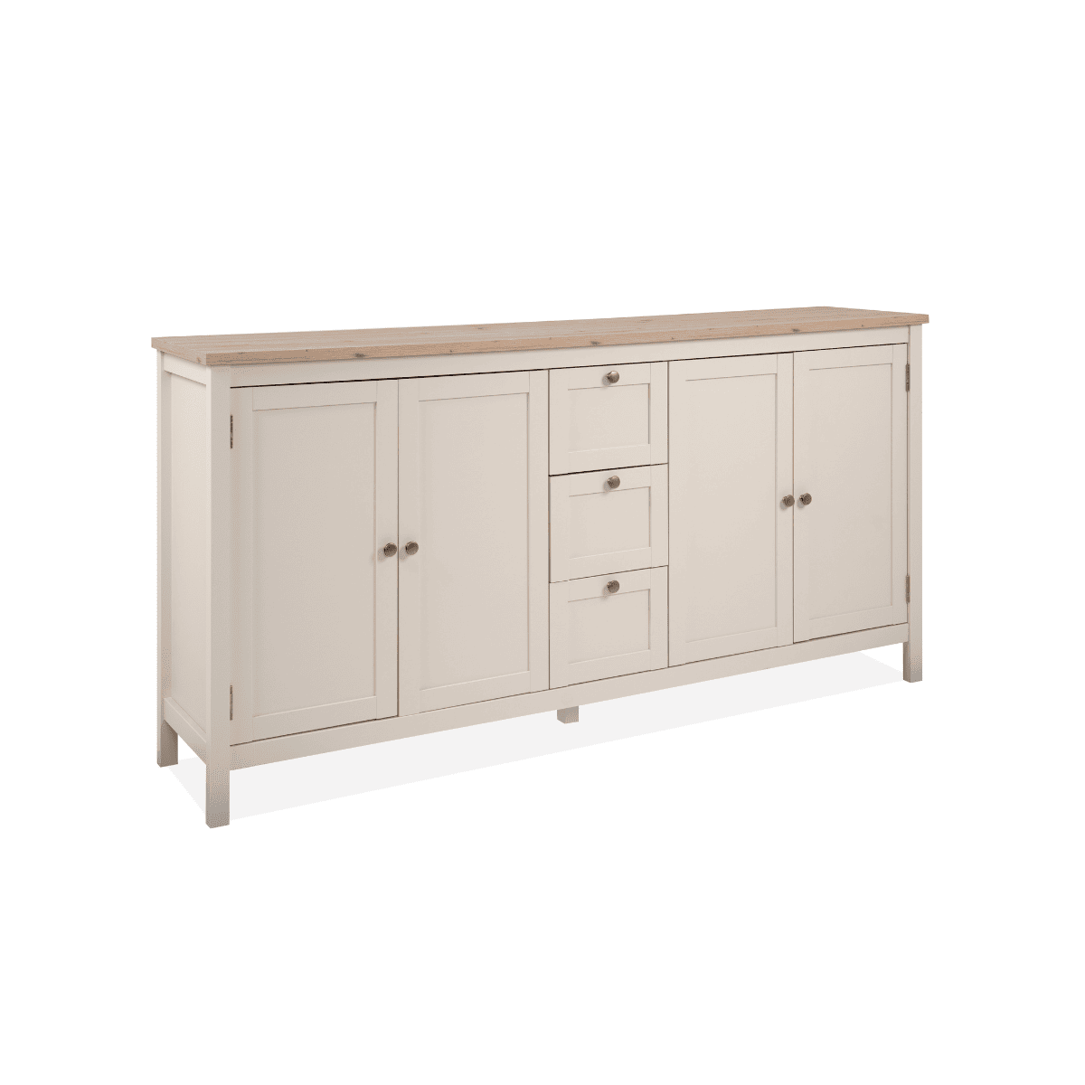 Buffet 4 portes et 3 tiroirs - LUND beige, CALICOSY