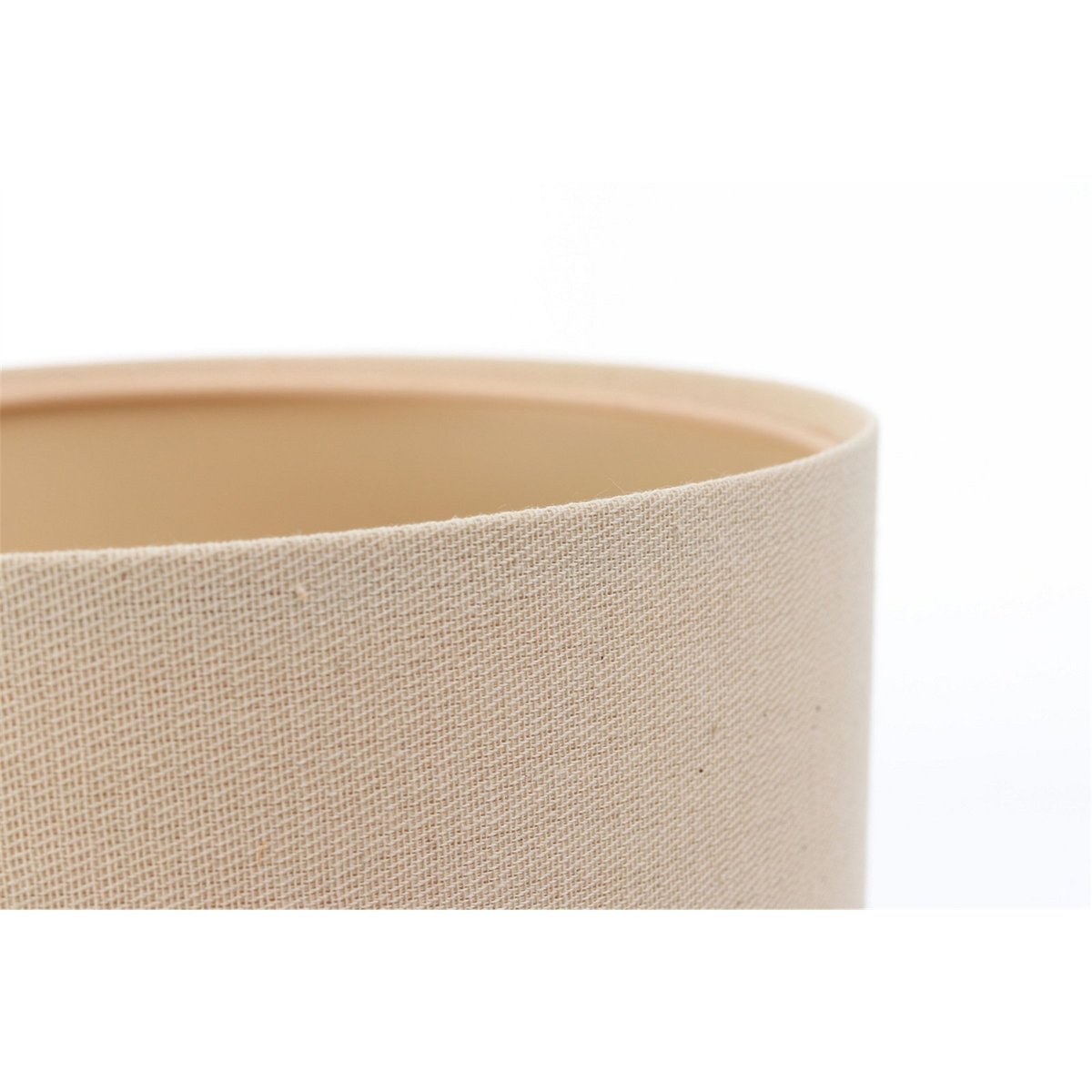 Lampe de chevet en jute style boho pietement noir, extérieur en jute beige clair crème, intérieur beige crème, BPS KONCEPT