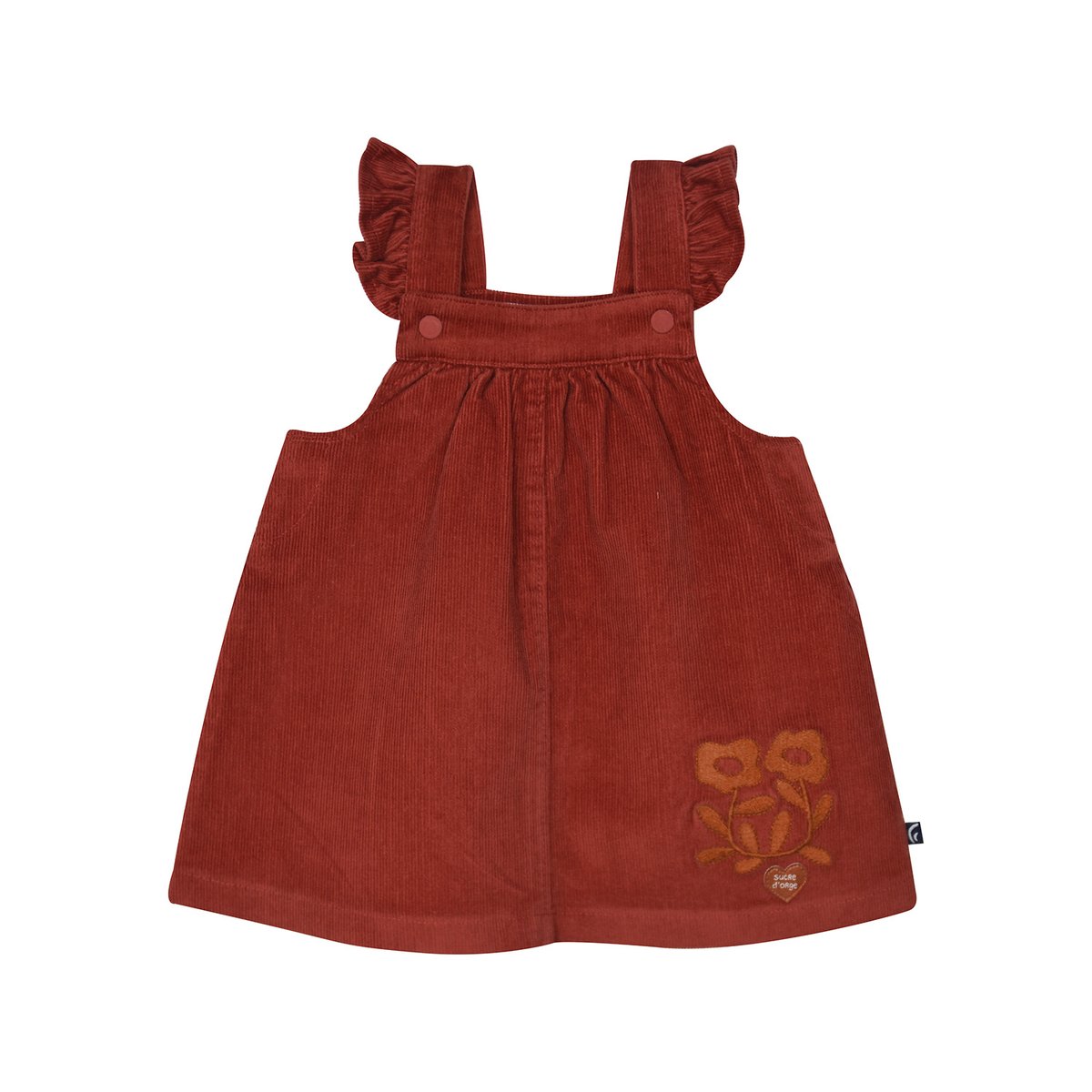 Tshirt robe salma velours cotele rouge, SUCRE D'ORGE