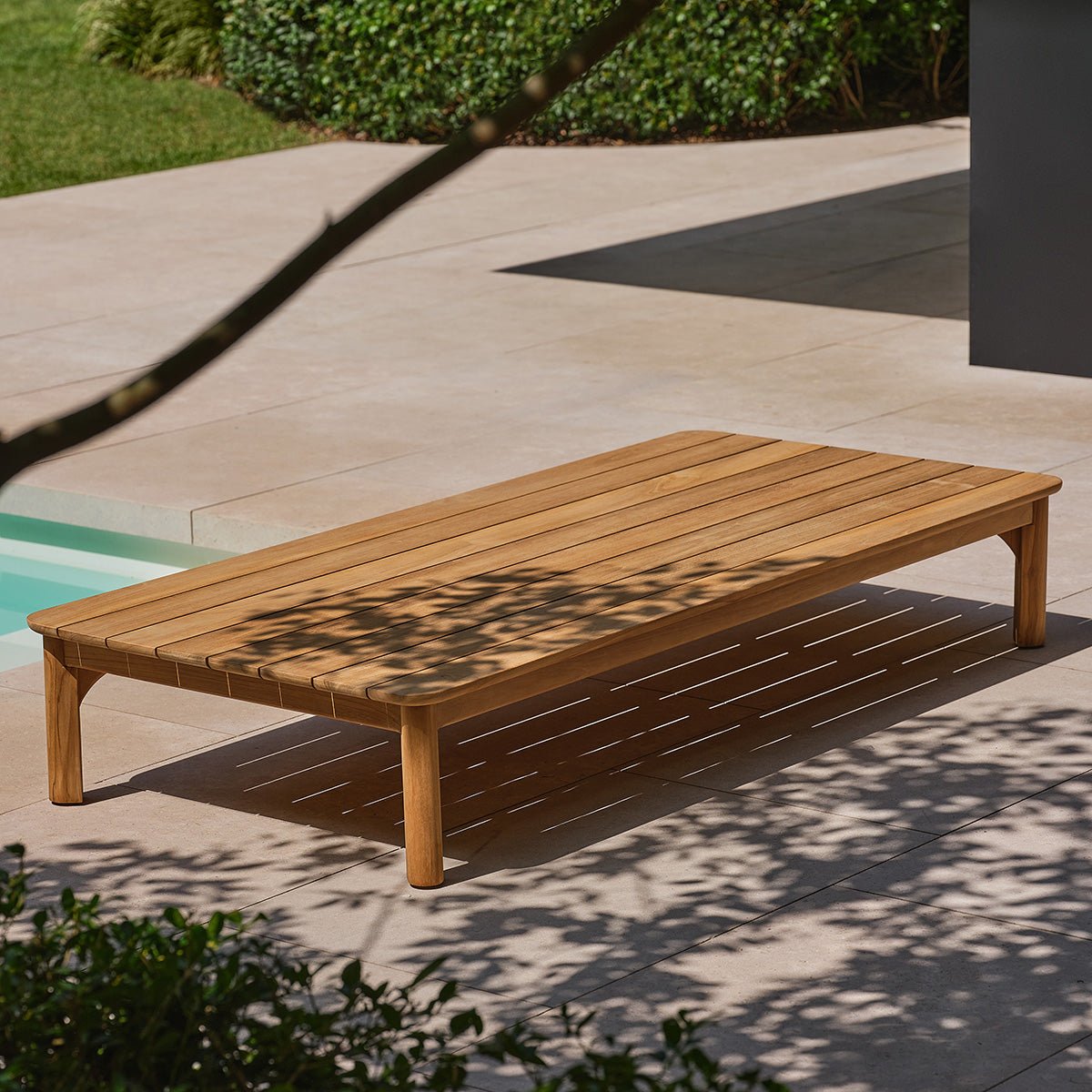 Table basse de jardin en teck 170 cm  PIANA naturel, BERAH GETAH