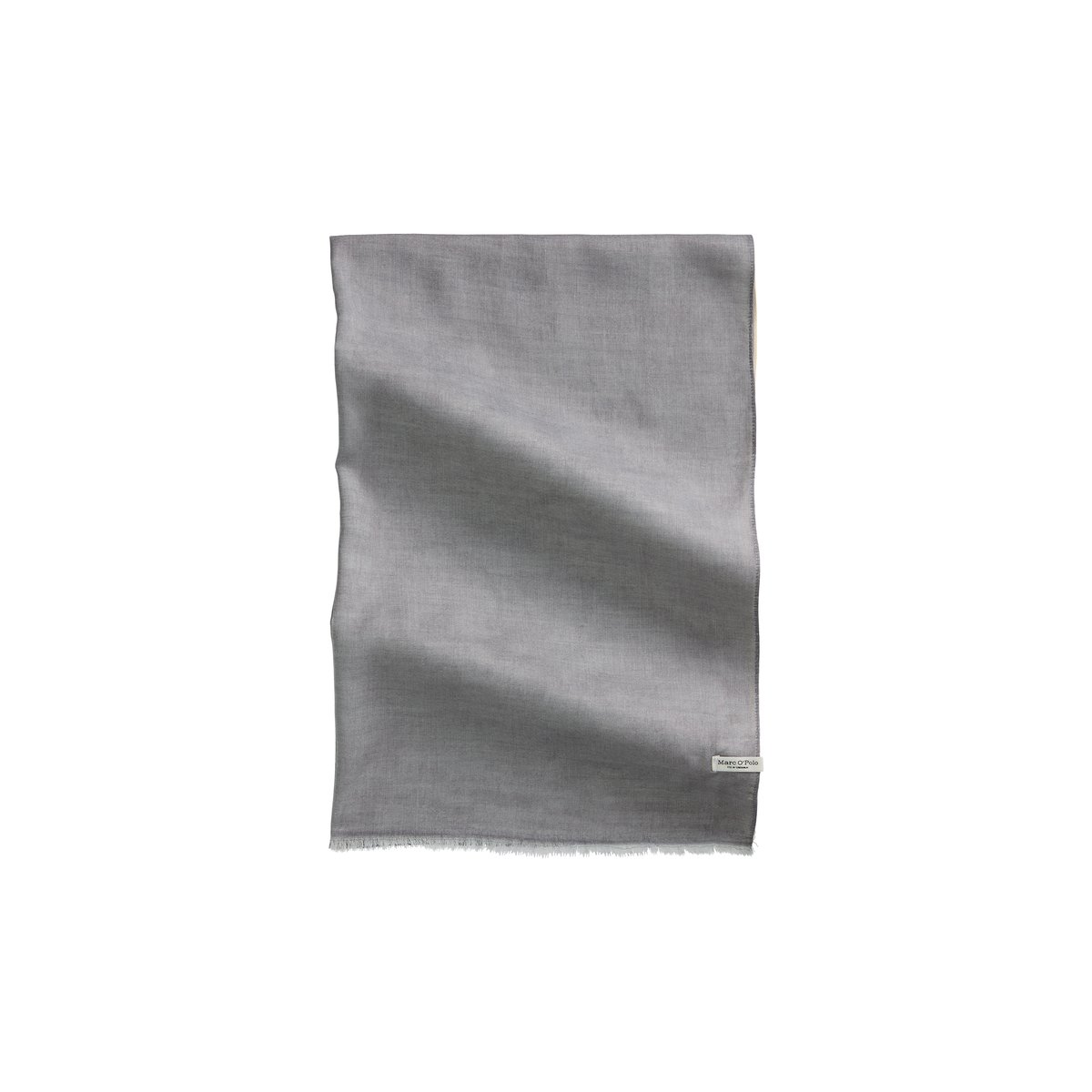 Écharpe double couche en modal et coton mélangés gris, MARC O'POLO