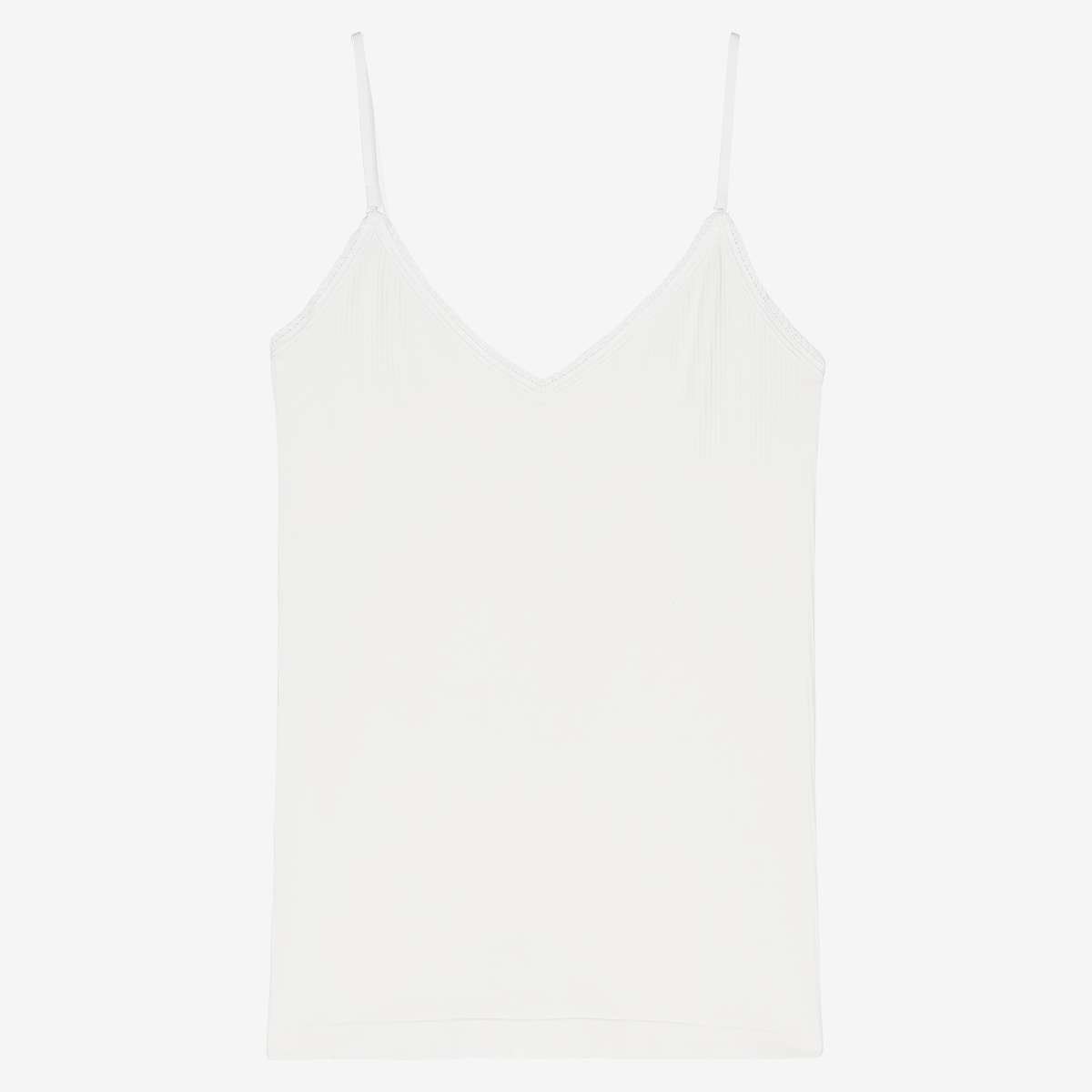 Top en coton mélangé ecru, BENSIMON