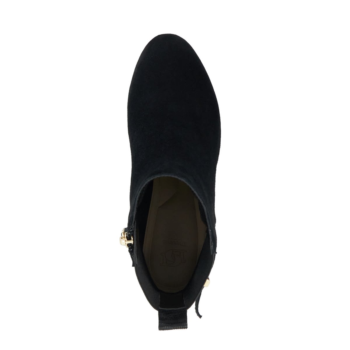 Bottes à talons en cuir à boucle - OLENS black-suede mix, DUNE LONDON