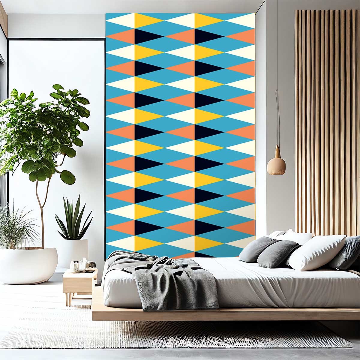 Papier peint symétrie dynamique intissé, HEXOA