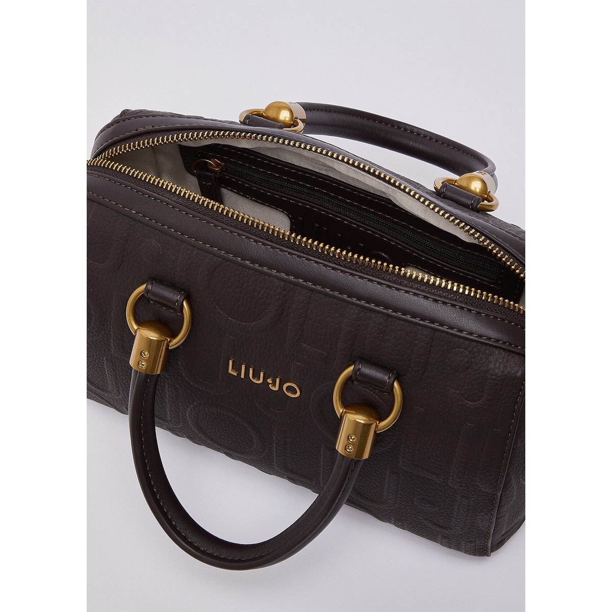 Petit Sac à Main avec Logo marron foncé, LIU JO