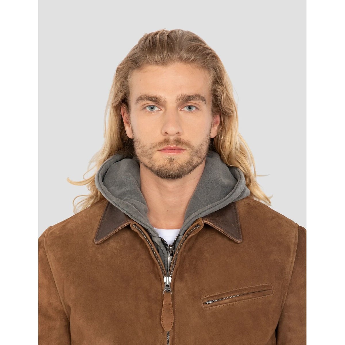 LCWORK25 Suede Utility Jacket camel, SCHOTT