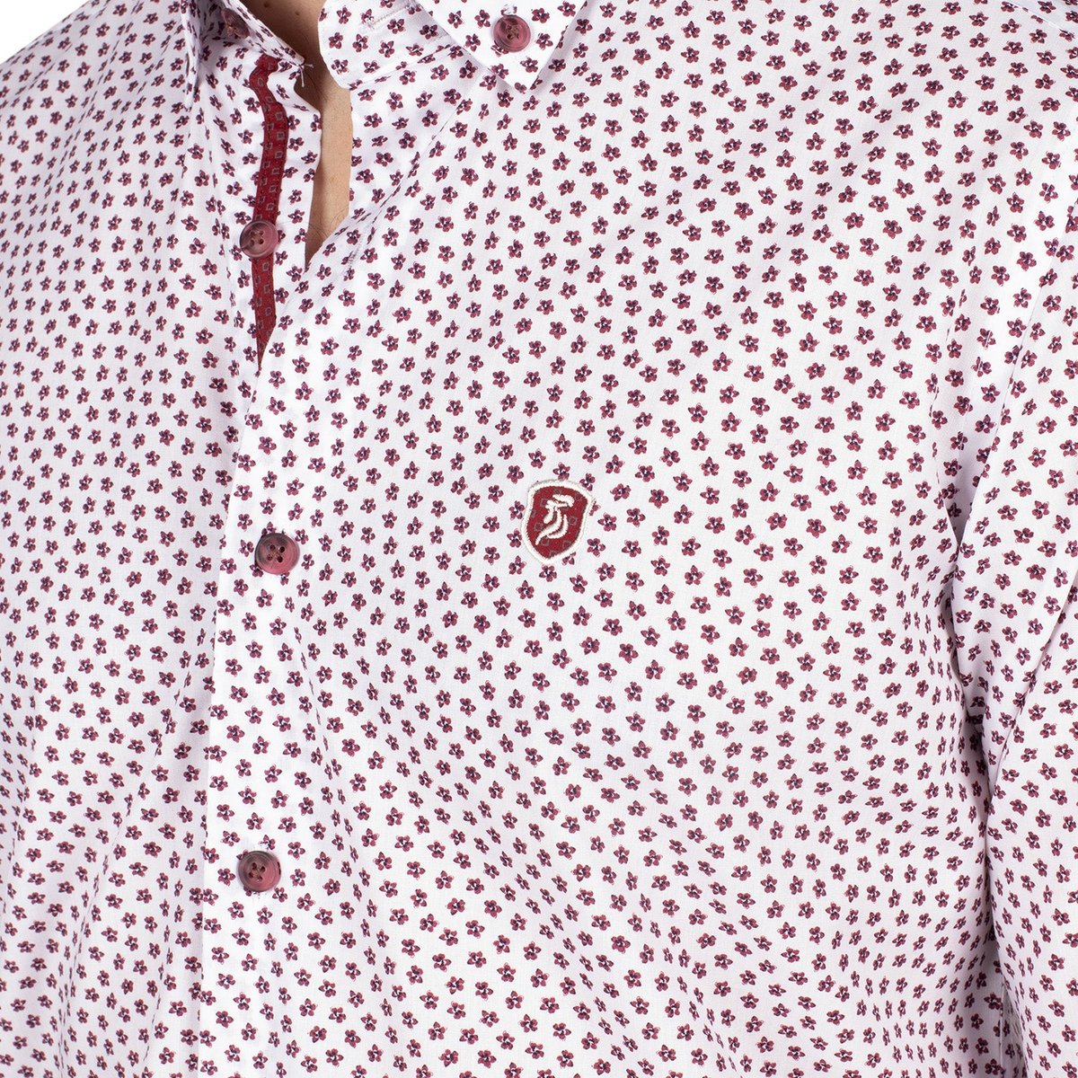 Chemise liberty flower wave bordeaux, SHILTON