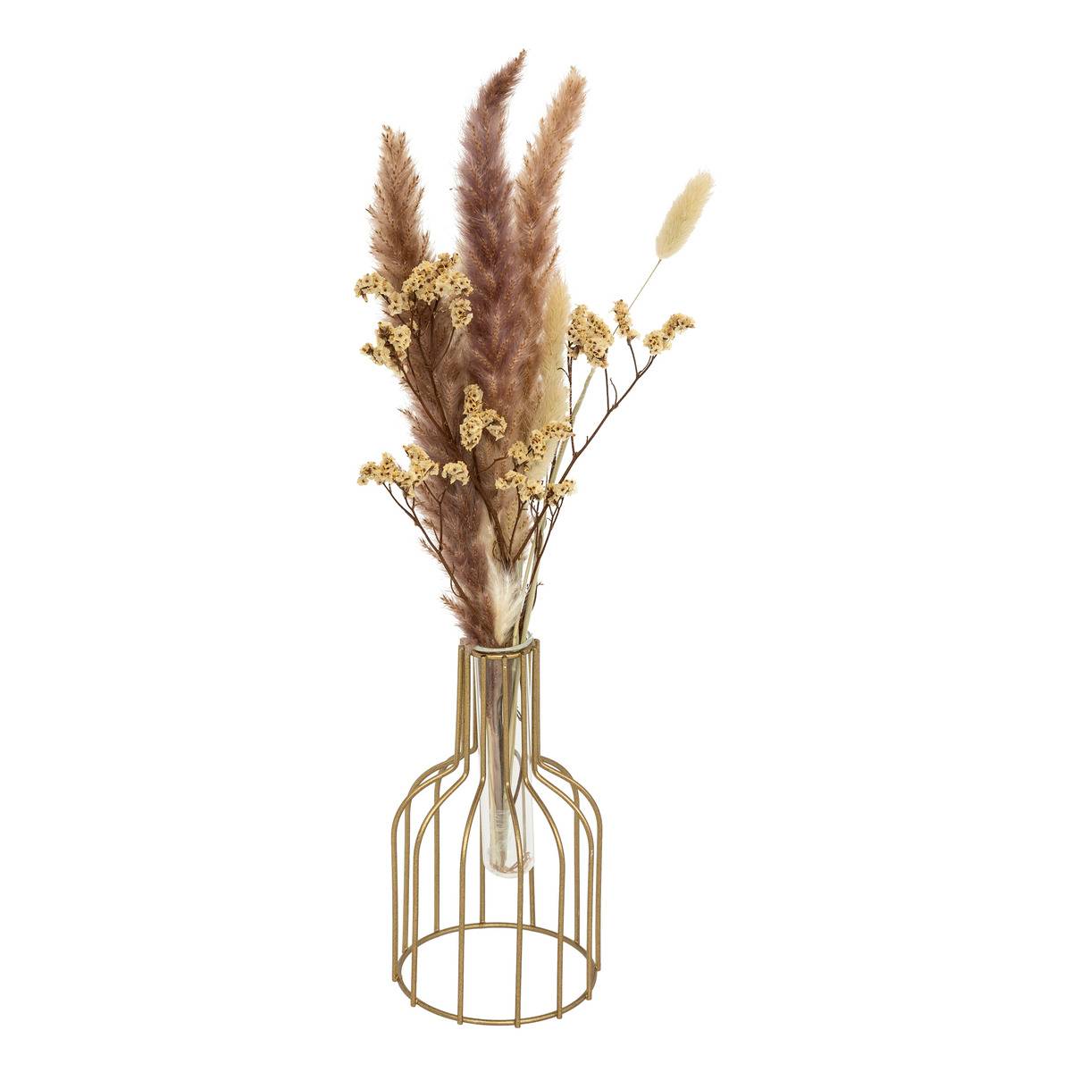 Compo fleurs séchées AUTOMNE rose moyen, ATMOSPHERA