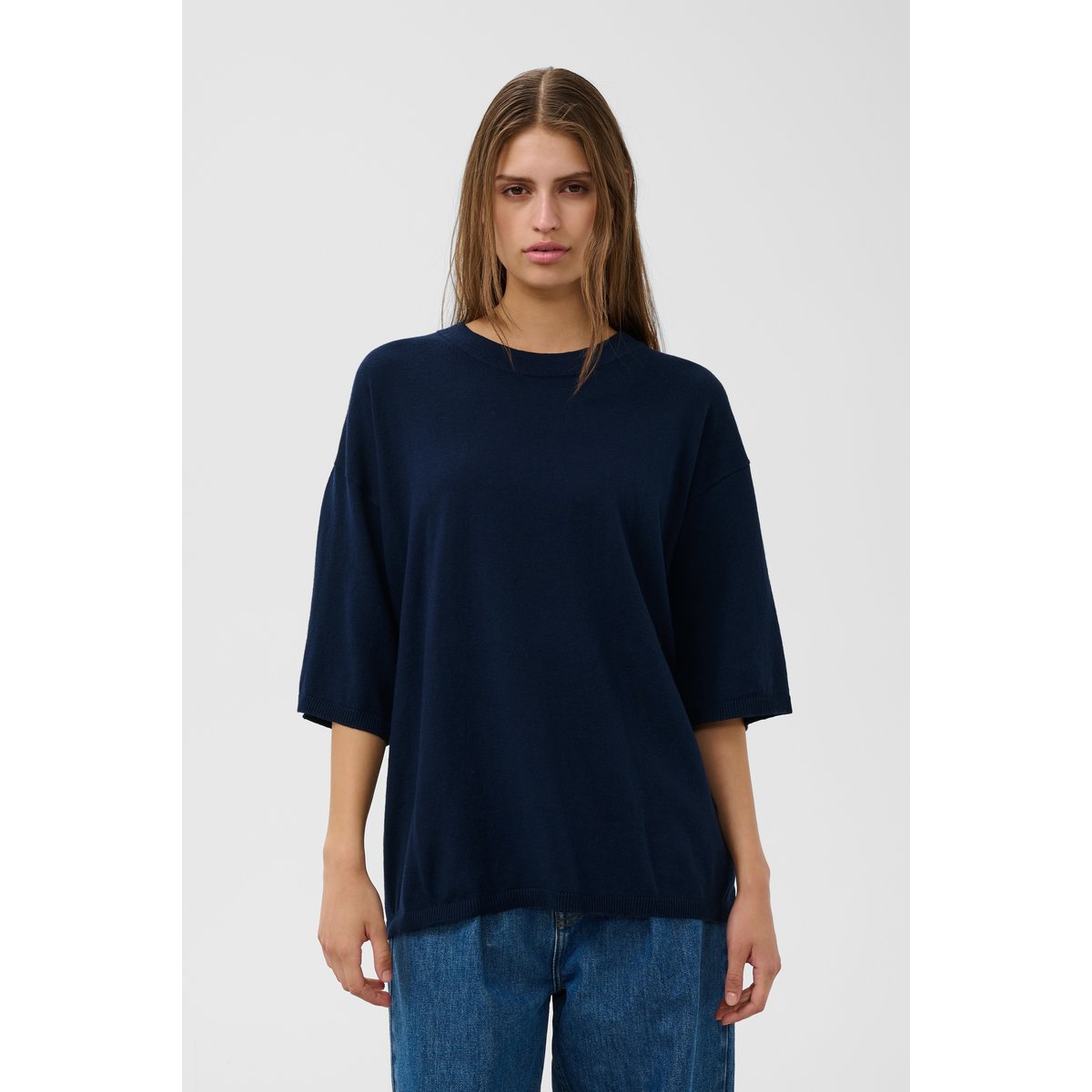 Pullover tricoté bleu night sky, SOAKED IN LUXURY