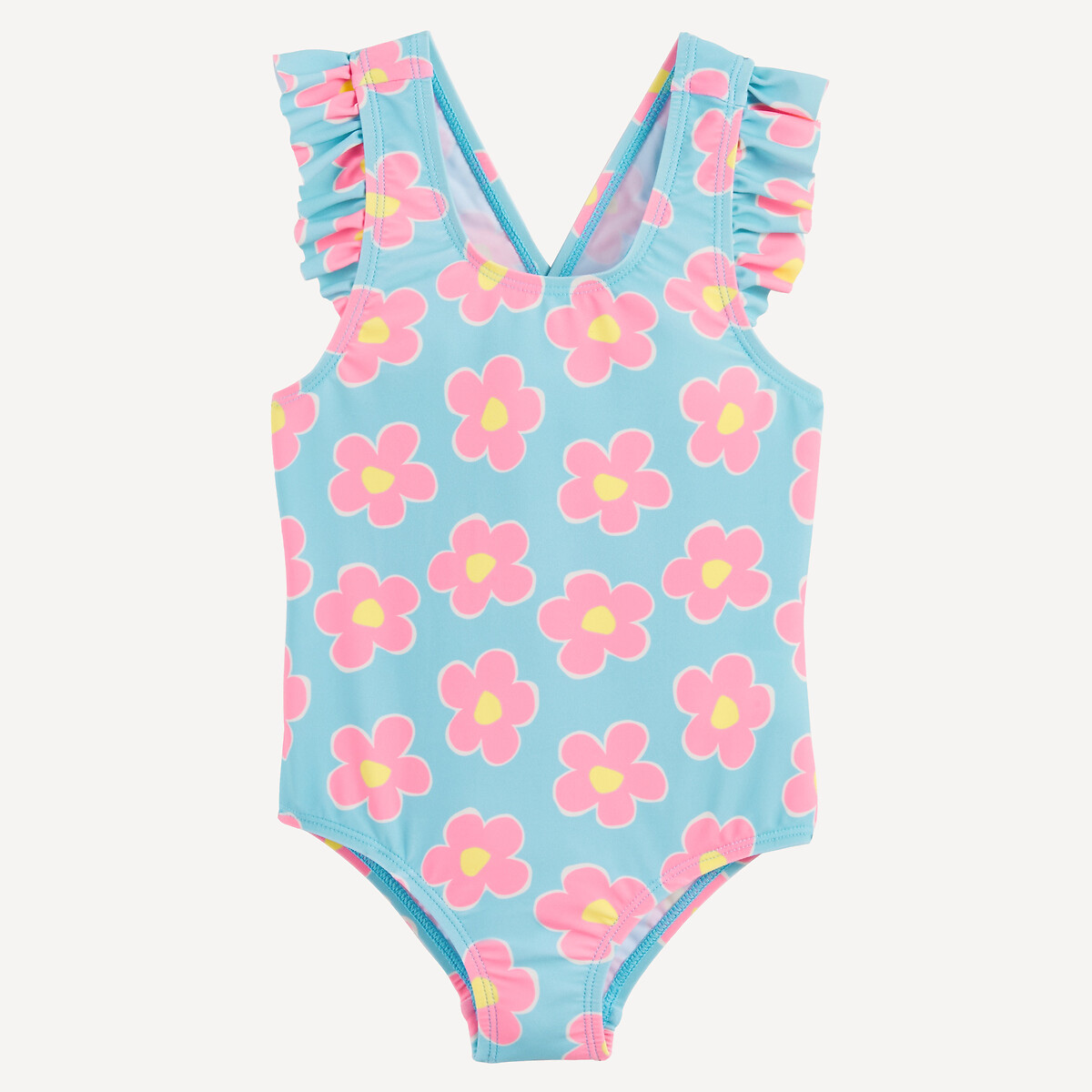 Badpak, bloemenprint blauw, LA REDOUTE COLLECTIONS