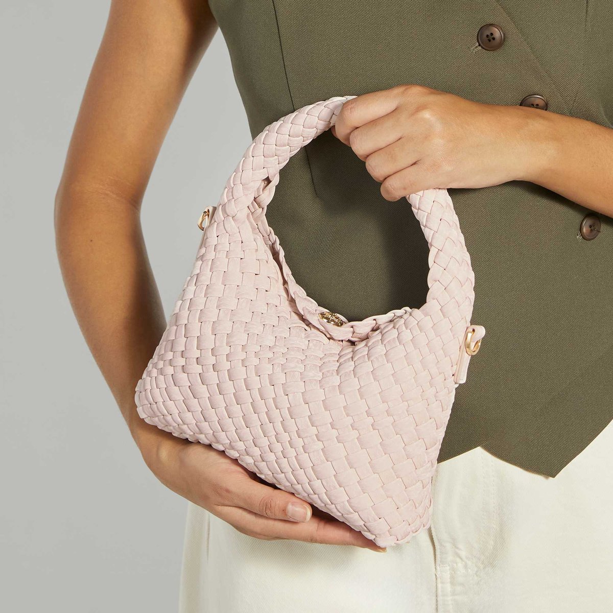 Mini sac à main tissé - DINKYDELIBERATE blush-synthetic, DUNE LONDON