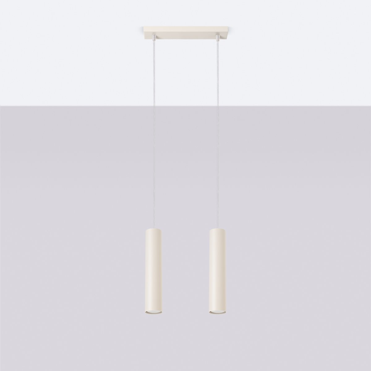 Suspension Acier Beige GU10 2 Lagos beige, EDEN