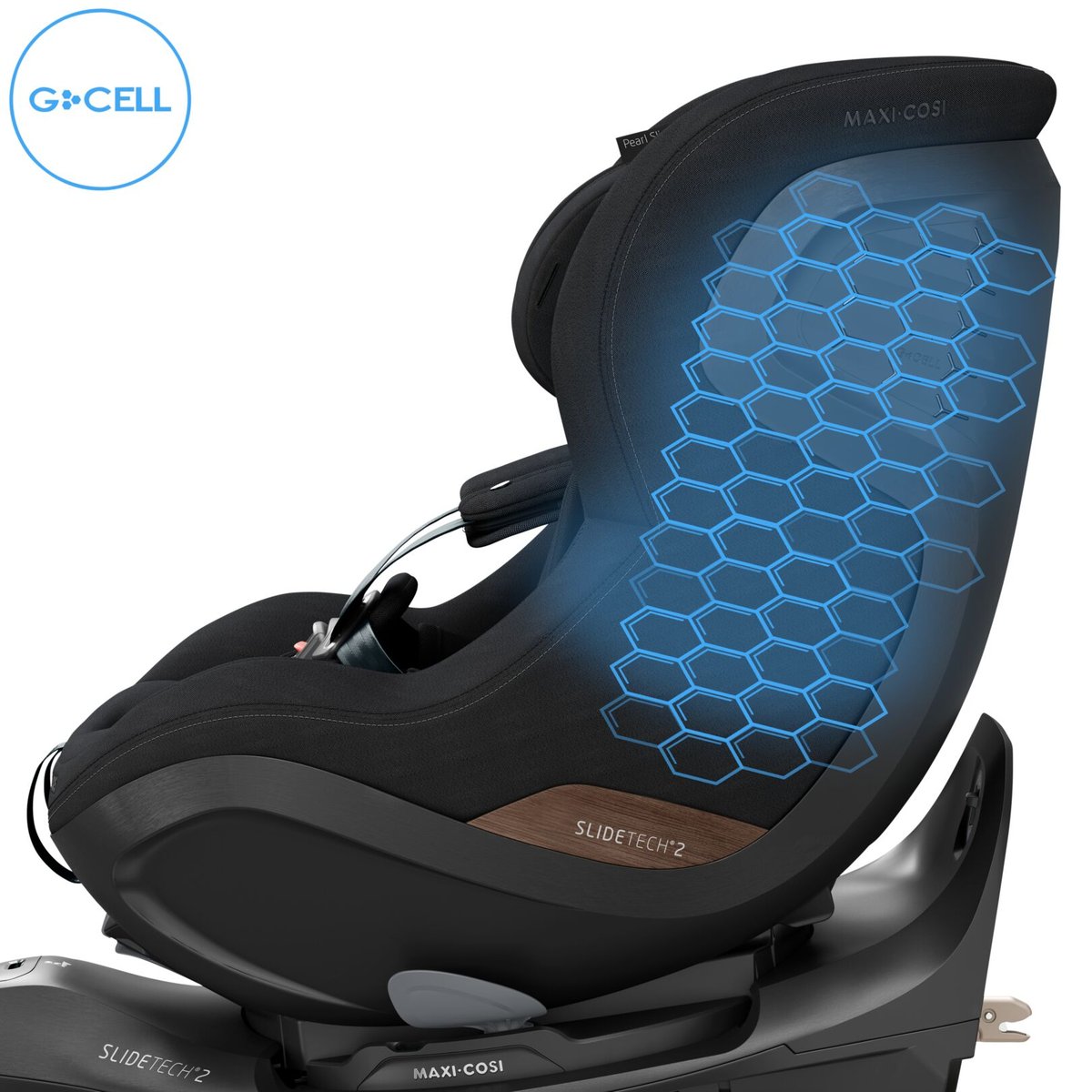 Maxi-Cosi Pearl Slide Pro coulissant et pivotant authentic black, MAXI COSI