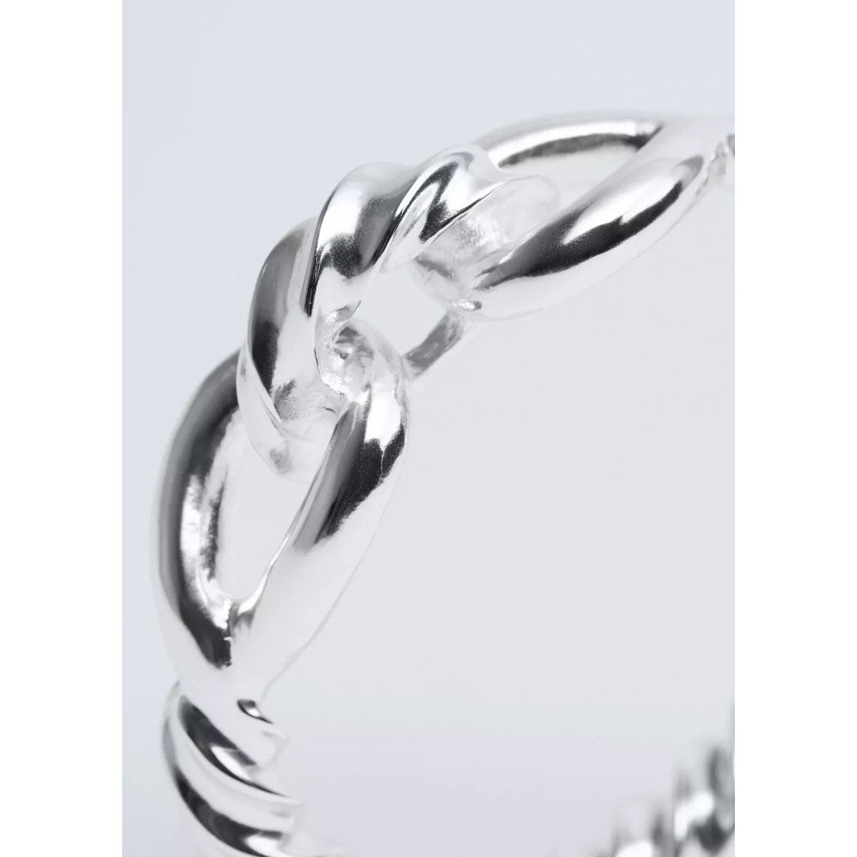 Bracelet rigide à nœud argent, MANGO