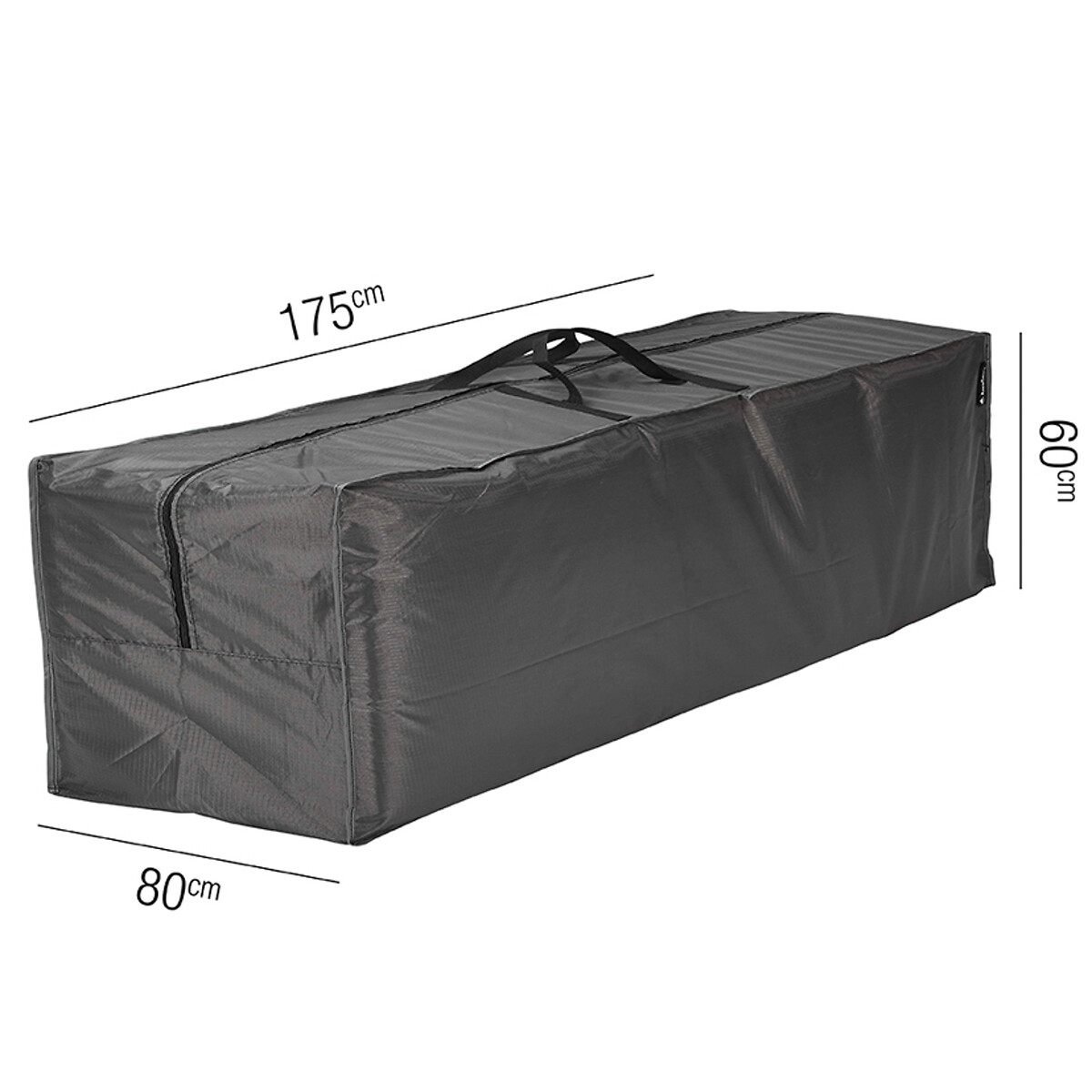Garden Cushion Bag Cover 80x175cm grey, AEROCOVER